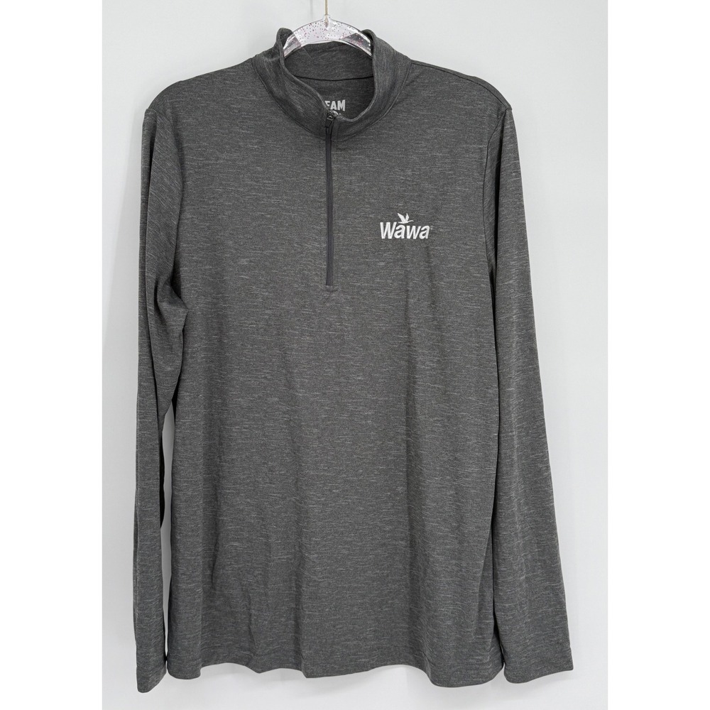 Team 365 Wawa Quarter Zip Pullover Gray Heather Ladies Long Sleeve Sz 2XL